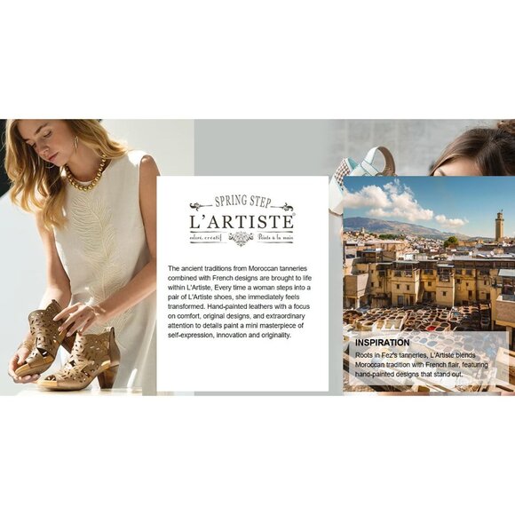 New L'Artiste By Spring Step Samya Toe Loop Sandal in Grey Multi W's EU 40 - Picture 12 of 17